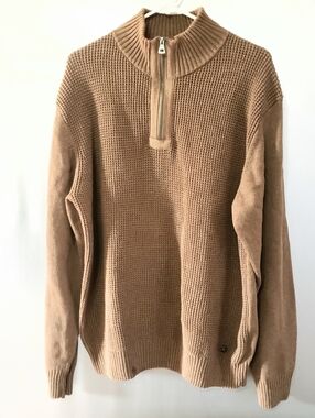 MENS BROWN ORIGINAL WEATHERPROOF VINTAGE PULLOVER SWEATER. SZ. XL.